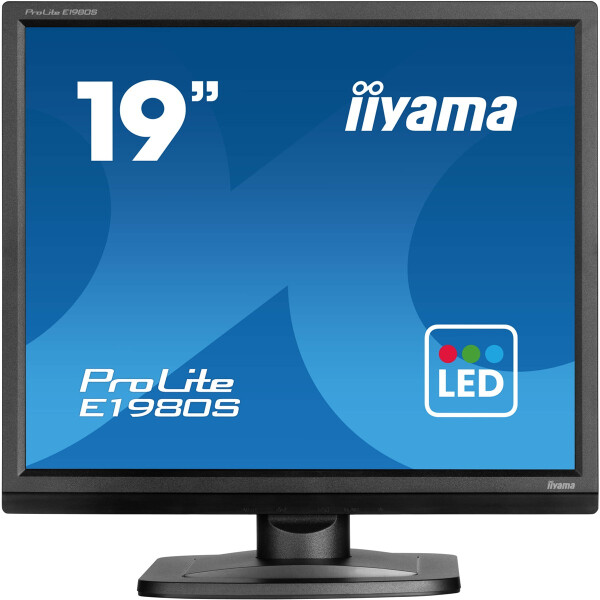 Iiyama ProLite E1980S-B1, 48,3 cm (19"), 1280 x 1024 Pixel, VGA, LED, 3 ms, Schwarz