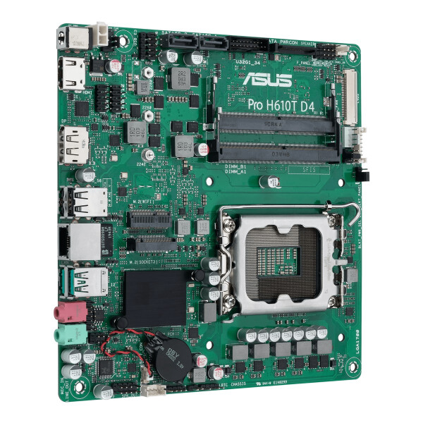 ASUS Pro H610T D4-CSM, Intel, LGA 1700, Intel® Celeron®, Intel® Core™ i3, Intel® Core™ i5, Intel® Core™ i7, Intel® Core™ i9, Intel® Pentium®, DDR4-SDRAM, 64 GB, SO-DIMM