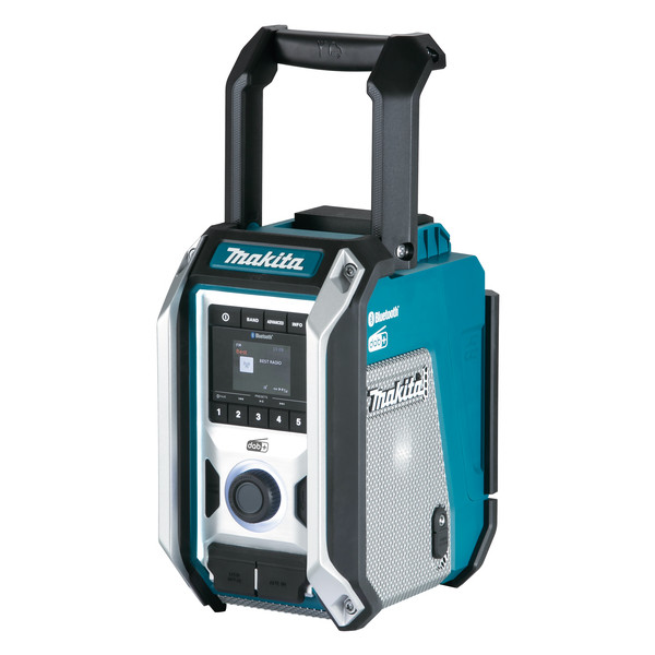 Makita DMR115, Arbeitsort, DAB,DAB+,FM, 87,5 - 108 MHz, 174.928 - 239.2 MHz, Schwarz, Blau, IP65