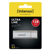 Intenso Ultra Line, 128 GB, USB Typ-A, 3.2 Gen 1 (3.1 Gen 1), 70 MB/s, Kappe, Silber