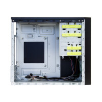 Chieftec HT-01B-350GPB, Midi Tower, PC, Schwarz, micro ATX, SECC, 14 cm