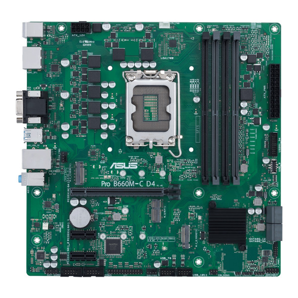 ASUS PRO B660M-C D4-CSM, Intel, LGA 1700, Intel® Celeron®, Intel® Core™ i3, Intel® Core™ i5, Intel® Core™ i7, Intel® Core™ i9,..., LGA 1700, DDR4-SDRAM, 128 GB