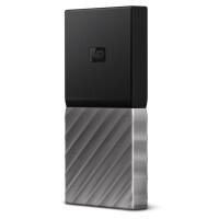 WD My Passport SSD, 2 TB, USB Typ-C, 3.2 Gen 1 (3.1 Gen 1), 540 MB/s, Schwarz, Silber