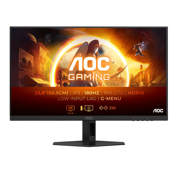 AOC 24G4XE, 60,5 cm (23.8"), 1920 x 1080 Pixel, Full HD, LCD, 1 ms, Schwarz, Grau