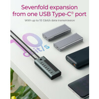 ICY BOX IB-HUB1457-C31, USB 3.2 Gen 1 (3.1 Gen 1) Type-C,...