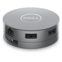 Dell 6-in-1-USB-C-Multiport-Adapter – DA305, Kabelgebunden, USB 3.2 Gen 2 (3.1 Gen 2) Type-C, 10,100,1000 Mbit/s, Silber, 3840 x 2160 Pixel, Dell