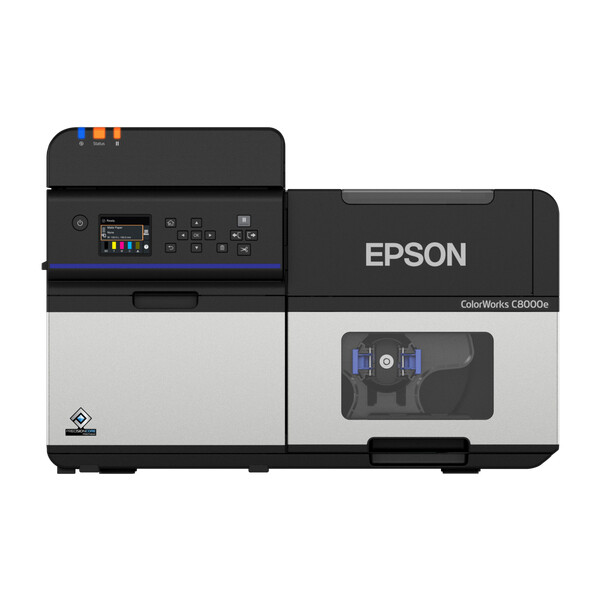 Epson ColorWorks C8000e (BK), Tintenstrahl, 600 x 1200 DPI, 300 mm/sek, Verkabelt & Kabellos, Schwarz, Grau
