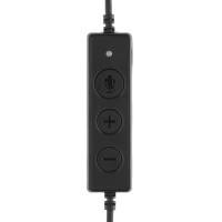 MEDIARANGE MROS304, Kopfhörer, Kopfband, Büro/Callcenter, Schwarz, Silber, Binaural, Abspielen/Pause, Lautstärke +, Lautsärke -