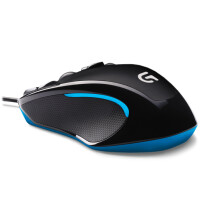 Logitech G G300s, rechts, Optisch, USB Typ-A, 2500 DPI, 1 ms, Schwarz, Blau
