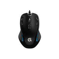Logitech G G300s, rechts, Optisch, USB Typ-A, 2500 DPI, 1 ms, Schwarz, Blau