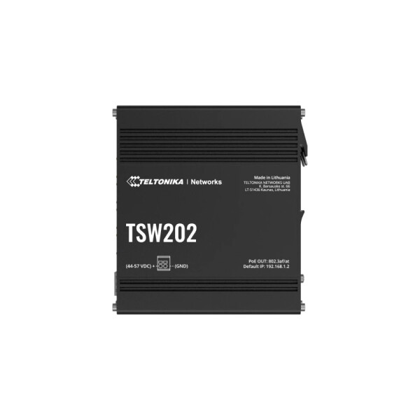 Teltonika TSW202, Managed, L2, Gigabit Ethernet (10/100/1000), Vollduplex, Power over Ethernet (PoE)