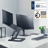 Esselte Leitz 64240089, Laptop-Ständer, Dunkles Grau, Kunststoff, 33 cm (13"), 38,1 cm (15"), 258 mm