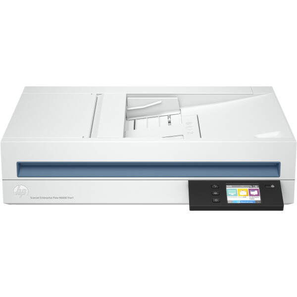 HP Scanjet Enterprise Flow N6600 fnw1, 216 x 356 mm, 1200 x 1200 DPI, 50 Seiten pro Minute, Flachbett- & ADF-Scanner, Weiß, 7,11 cm (2.8")