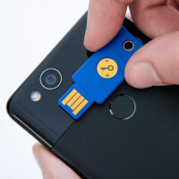 YUBICO Security Key NFC, Windows, Mac OS, Linux, Blau, USB-A, FIDO 2 Certified, FIDO Universal 2nd Factor (U2F) Certified