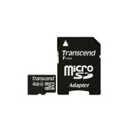 Transcend 4 GB microSDHC, 4 GB, MicroSDHC, Klasse 4, 4...