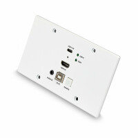 Lindy 150m Cat.6 HDMI 4K60 & Type C HDBaseT EU Wall Plate KVM Extender, Transmitter, Transmitter, Kabelgebunden, 150 m, Cat6, 3840 x 2160 Pixel, 60 Hz