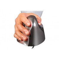 Bakker Evoluent4 Mouse (Right Hand), rechts, Vertikale Ausführung, Laser, 2600 DPI, Schwarz, Grau, Silber