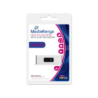 MEDIARANGE MR919, 256 GB, USB Typ-A, 3.2 Gen 1 (3.1 Gen 1), 100 MB/s, Dia, Schwarz, Silber