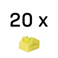 Lindy 47901, Schnittstellenblockierung, RJ-45, Gelb, Acrylnitril-Butadien-Styrol (ABS), 20 Stück(e), Polybag