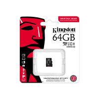 Kingston Industrial, 64 GB, MicroSDXC, Klasse 10, UHS-I, Class 3 (U3), V30
