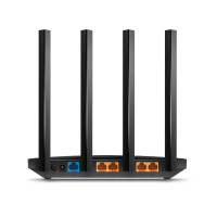 TP-LINK AC1900 MU-MIMO WLAN-Router, Wi-Fi 5 (802.11ac), Dual-Band (2,4 GHz/5 GHz), Ethernet/LAN, Schwarz, Tabletop-Router