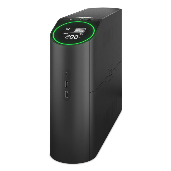 APC Back-UPS Pro BGM2200B-GR – 2200VA/1320W, 4 x Schuko & 2 x C13 Steckdosen, 3x USB-Ladegerät, USB-Datenanschluss, Line-Interaktiv, 2,2 kVA, 1320 W, Sine, 168 V, 302 V