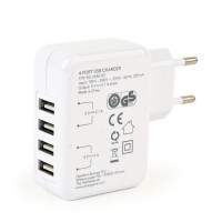 Gembird EnerGenie EG-U4AC-02, Indoor, AC, 5 V, Weiß