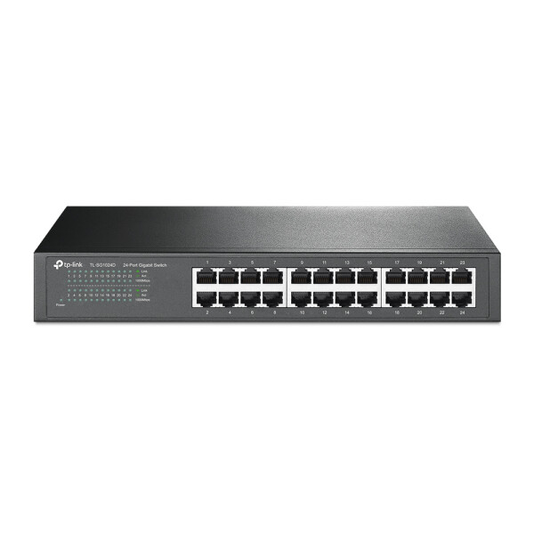 TP-LINK TL-SG1024D, Unmanaged, Gigabit Ethernet (10/100/1000), Vollduplex, Rack-Einbau