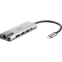 D-Link DUB-M520, Kabelgebunden, Thunderbolt 3, 60 W, 10,100,1000 Mbit/s, IEEE 802.3, IEEE 802.3ab, IEEE 802.3az, IEEE 802.3u, IEEE 802.3x, Aluminium