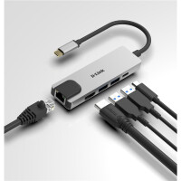 D-Link DUB-M520, Kabelgebunden, Thunderbolt 3, 60 W, 10,100,1000 Mbit/s, IEEE 802.3, IEEE 802.3ab, IEEE 802.3az, IEEE 802.3u, IEEE 802.3x, Aluminium
