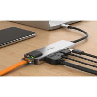 D-Link DUB-M520, Kabelgebunden, Thunderbolt 3, 60 W, 10,100,1000 Mbit/s, IEEE 802.3, IEEE 802.3ab, IEEE 802.3az, IEEE 802.3u, IEEE 802.3x, Aluminium