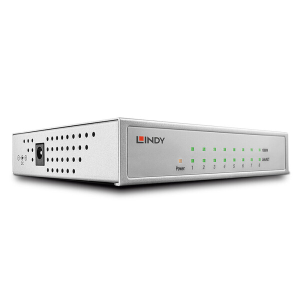 Lindy 25045, Managed, Gigabit Ethernet (10/100/1000), Power over Ethernet (PoE)