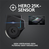 Logitech G G502 Lightspeed, rechts, Optisch, RF Wireless, 25600 DPI, 1 ms, Schwarz