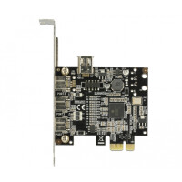 Delock 89864, PCIe, IEEE 1394/Firewire, Schwarz, Grau, China, Texas Instruments, 0,8 Gbit/s