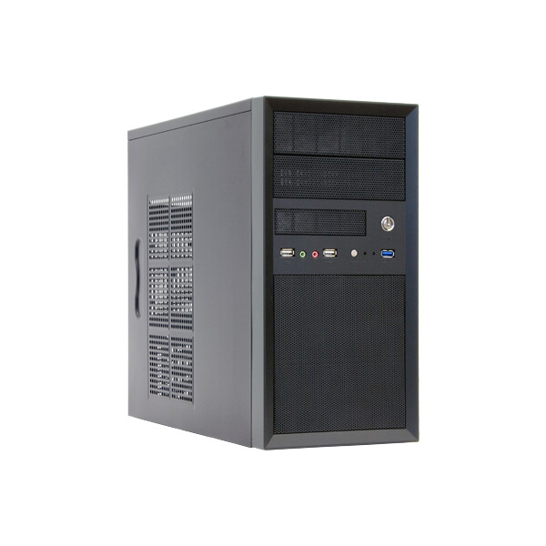 Chieftec CT-01B-OP, Mini Tower, PC, Schwarz, micro ATX, SECC, Heimbüro