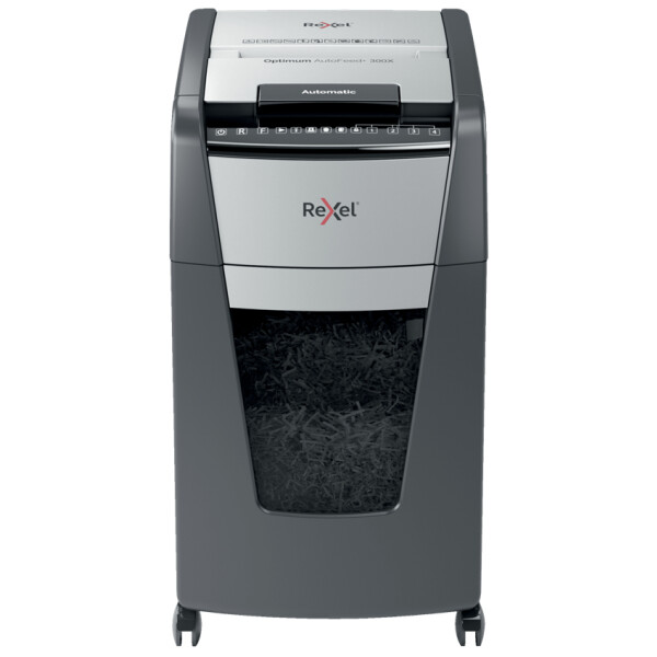 Rexel AutoFeed+ 300X, Kreuzschreddern, 23 cm, 4x25 mm, 60 l, 300 Blätter, 55 dB
