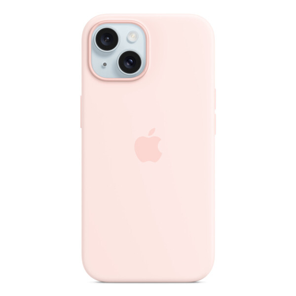 Apple iPhone 15 Silikon Case mit MagSafe – Hellrosa, Cover, Apple, iPhone 15, 15,5 cm (6.1"), Pink