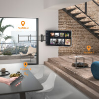 Equip 32"-75" motorisierte TV-Schwenkhalterung, 50 kg, 81,3 cm (32"), 190,5 cm (75"), 200 x 200 mm, 600 x 400 mm, Schwarz