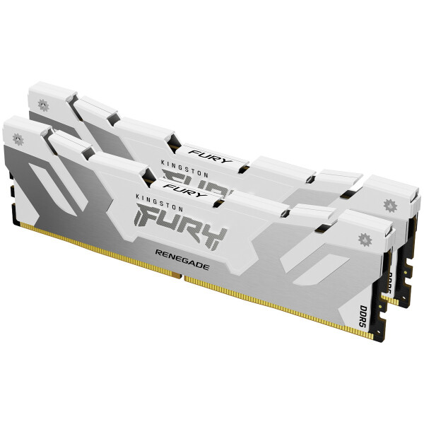 Kingston FURY 32GB 6400MT/s DDR5 CL32 DIMM (2er-Kit) Renegade Weiß XMP, 32 GB, 2 x 16 GB, DDR5, 3200 MHz, 288-pin DIMM