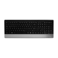 MEDIARANGE MROS105, Kabellos, RF Wireless, Mechanischer Switch, QWERTZ, Schwarz, Silber, Maus enthalten