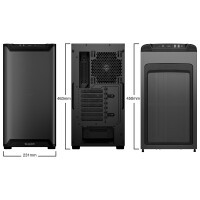 Be Quiet! PURE BASE 501 Airflow Black, Midi Tower, PC, Schwarz, ATX, micro ATX, Mini-ITX, Acrylnitril-Butadien-Styrol (ABS), Stahl, 17,8 cm