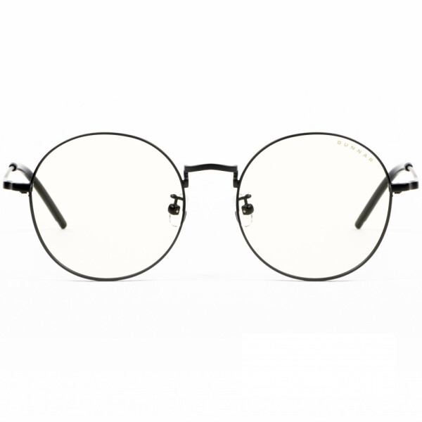 Gunnar Optiks Ellipse, Unisex, Oval, Schwarz, Edelstahl, Transparent, 5,1 cm
