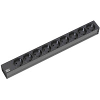 Bachmann 9x Schuko, 2m, 2 m, Typ F, Kunststoff, Schwarz,...