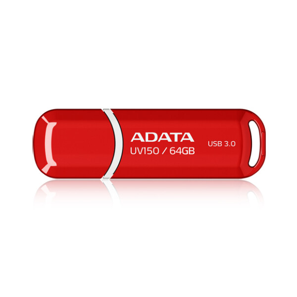 ADATA 64GB DashDrive UV150, 64 GB, USB Typ-A, 3.2 Gen 1 (3.1 Gen 1), Kappe, 9 g, Rot