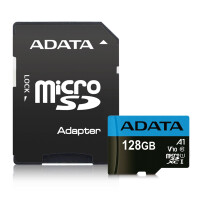 ADATA Premier, 128 GB, MicroSDXC, Klasse 10, UHS-I, 85 MB/s, 25 MB/s
