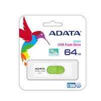 ADATA UV320, 64 GB, USB Typ-A, 3.2 Gen 1 (3.1 Gen 1), Dia, 7,9 g, Grün, Weiß
