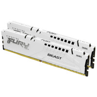 Kingston FURY Beast 64 GB 6400 MT/s DDR5 CL32 DIMM (Kit of 2) White XMP, 64 GB, 2 x 32 GB, DDR5, 288-pin DIMM, Weiß