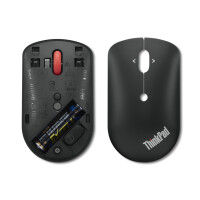 Lenovo ThinkPad USB-C Wireless Compact, Beidhändig, Optisch, RF Wireless, 2400 DPI, Schwarz