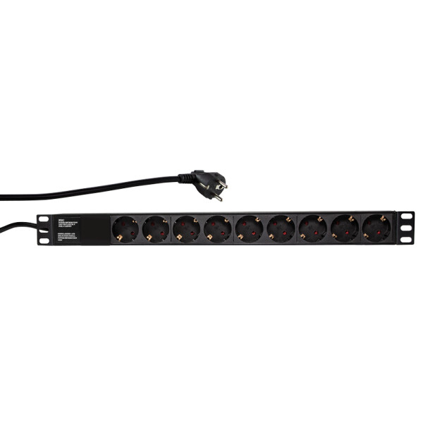 LogiLink PDU9C03, 9 AC-Ausgänge, Typ F, 230 V, 50 - 60 Hz, 16 A, 3500 W