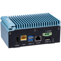 Shuttle Edge PC SPCEL02 , Intel Celeron J6412, 1x HDMI, 2x 2.5G LAN, 1x COM, DIO (4x in, 4x out), 3x USB, 2x M.2, 12-24V, 24/7 Dauerbetrieb, lüfterlos, inkl. VESA & DIN-RAIL Halterung, 0,46L Größe PC, Mini-PC Barebone, Intel SoC, BGA 1493, DDR4-SDRAM, SAT